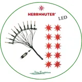 Herrnhuter Stern LED 10er Lichterkette rot 13 cm Sternen Sternenkette - 10 Sterne 13 cm - rot