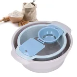 Mehlsieb Kunststoff, Feinmaschiges Sieb Küchensieb Runde Backsieb Puderzuckersieb Backen Sieb, für Tee Zucker Mehl Siebe Küche Zuhause 24.5 x 7.8cm