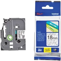 Brother TZ-141 schwarz auf transparent 1,8cm x 8m