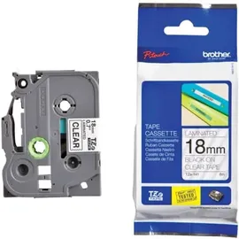 Brother TZ-141 schwarz auf transparent 1,8cm x 8m