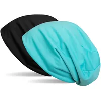 Stylebreaker Wende Beanie Schwarz/Türkis