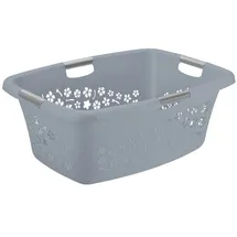 Rotho Wäschekorb Flowers 50 L misty blau