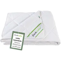 franknatur Sommerdecke 135x200 Bettdecke Sommer Füllung 80% Baumwolle und 20% Lyocell Lyocell waschbar