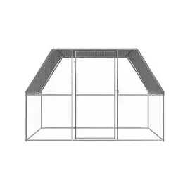 vidaXL Hühnerkäfig - Silber