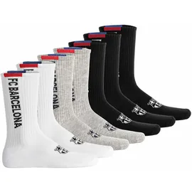 FC Barcelona 7er Pack Kurzsocken Weiß/Grau/Schwarz 39-42