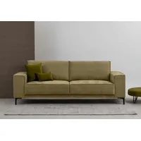 OTTO home 3-Sitzer OTTO HOME "OLAND, B: 224 cm - Skandi-Design", grün (olive), B:224cm H:85cm T:83cm, 100% Polyester, Sofas, Struktur, Flachgewebe, Luxus-Microfaser, Boucle