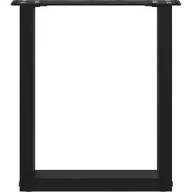 vidaXL Couchtischbeine U-Form 2 Stk. Schwarz 28x(42-43) cm Stahl