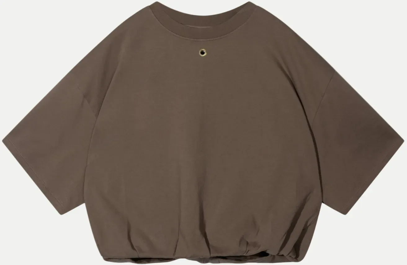 Relaxed Fit Ballon-Sweatshirt Braun S