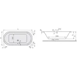 Koralle T200 Ovalbadewanne 85 x 180 cm (K69640000)