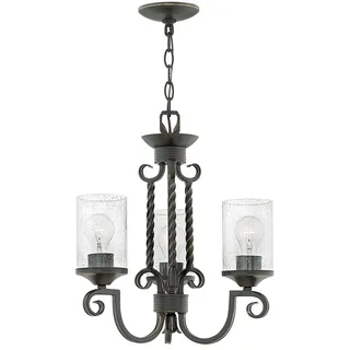 Elstead Lighting Kronleuchter Hängelampe Hängeleuchte Deckenlampe Wohnzimmer 3 Flammig Glas klar