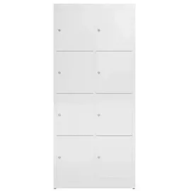 Classix Schließfachschrank signalweiß X-523427, 8 Schließfächer 80,0 x 50,0 x 180,0 cm