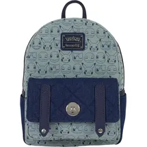 Funko Loungefly Pokémon Faux Denim All-Over Print Mini Rucksack - Blau
