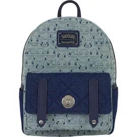 Funko Loungefly Pokémon Faux Denim All-Over Print Mini Rucksack - Blau