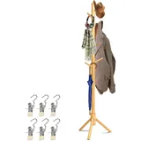 katlkiu Garderobenständer SR0116wnt Kiefer Natur