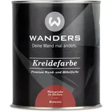 Wanders Shabby Chic Kreidefarbe 750 ml - Rotwein/Dunkles Rot - Küchenmöbellack und Möbelfarbe ohne Schleifen. Chalk Paint, für Holz & mehr. Hohe Deckkraft, schnell trocknend