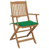 vidaXL Klappbare Gartenstühle 57 x 57 x 91 cm grün 2 St.