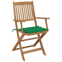 vidaXL Klappbare Gartenstühle 57 x 57 x 91 cm grün 2 St.