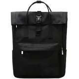 JIABAOZ Rolltop-Rucksack Damen Laptop Rucksack, Vielseitiger Tagesrucksack mit Rollverschluss,Wasserdichter Rucksack für Beruf, Schule und Reisen (Schwarz,Kleine)