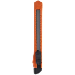 Relaxdays Cuttermesser 100er Set, sicheres Einrasten, 9mm Abbrechklingen, Messer für Kartons & Tapete, Basteln, orange
