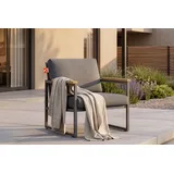 konsimo® Lounge-Sessel TRIBO Polyester/Schaumstoff 70 x 65 x 60 cm Grau mit Kissen