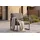 konsimo® Lounge-Sessel TRIBO Polyester/Schaumstoff 70 x 65 x 60 cm Grau mit Kissen