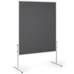 Info- und Moderationstafel, 1200 x 1500 mm, Textil, grau, nicht klappbar