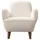 JV Möbel Lounge-Sessel Beiger Stoffsessel 80 x 90 x 80 cm Beige mit Kissen