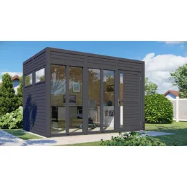 BERTILO Gartenhaus Cubus 3 Office - 19 mm anthrazit