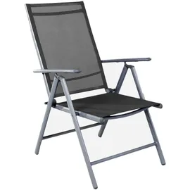 Mojawo Gartenstuhl Hochlehner 54 x 64 x 106 cm silber/anthrazit klappbar