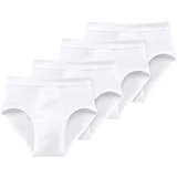 SCHIESSER Slip unifarben weiß 3XL 4er Pack