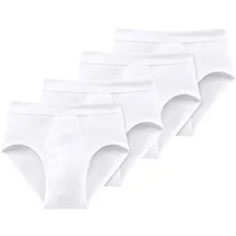 SCHIESSER Slip unifarben weiß 3XL 4er Pack