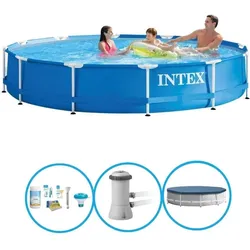 Intex Pool Metal Frame - Schwimmbad-Paket - 366x76 cm EINHEITSGRÖSSE