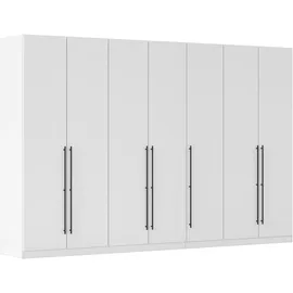Rauch Kleiderschrank RAUCH "Drehtürenschrank Schrank Garderobe Wäscheschrank Schlafzimmer AVOLA", weiß (alpinweiß), B:315cm H:210cm T:54cm, Holzwerkstoff, Schränke, Kleiderschrank, mit hochwertigen Stangengriffen in Schwarz aus Metall MADE IN GERMANY, Topseller