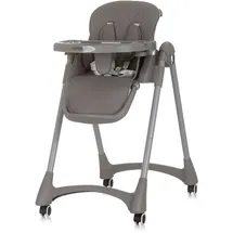 Chipolino Kinderhochstuhl Candy Shop, 4 Räder, verstellbar, Fußstütze, faltbar grau