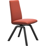 Polsterstuhl STRESSLESS "Laurel", beige (henna batick, schwarz), B:49cm H:92cm T:59cm, Leder BATICK: BATICK ist ein leicht korrigiertes, durchgefärbtes und genarbtes Möbelleder, bei dem die meisten Unebenheiten und Spuren in der Regel entfernt wurden., Stühle, Polsterstuhl, Low Back, Größe M, mit schräggestellten Beinen in Schwarz
