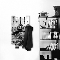 Artland Garderobenleiste »Canal Grande Rialtobrücke Venedig«, teilmontiert, schwarz
