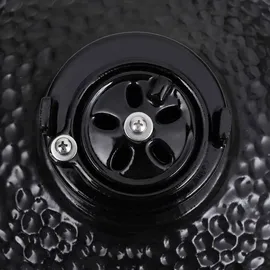 vidaXL 2-in-1 Kamado-Grill Smoker Keramik schwarz