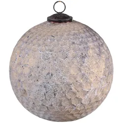 Chic Antique Weihnachtskugel XL im Vintage Look, Ø 21 cm, antique mokka