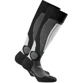 Rohner Socken Basic Ski Kniestrümpfe 2er Pack Grau 43-46