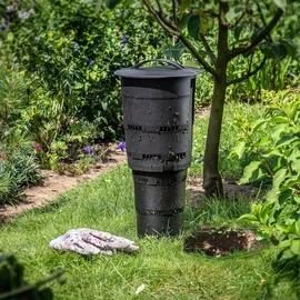 Kadax Unterirdischer Gartenkomposter aus Kunststoff, Schwarz, 6 Stück