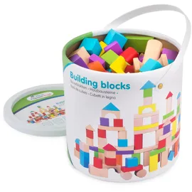 New Classic Toys Holzbausteine-BUNT-100 Teile