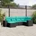 vidaXL Gartensofa-Set 6-tlg. schwarz