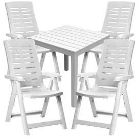 Mojawo Bistrogarnitur 5-tlg. Weiß