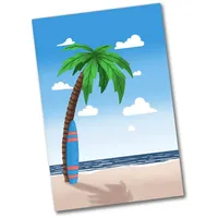 Speecheese Palme am Strand mit Meer und Surfbrett Souvenir