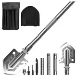 TRIZAND Klappspaten Survival Schaufel Klappbar Militärschaufel 16 in1 Multifunktional 22640