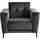trends by hg Sessel Barcelona Polyester 96 x 86 x 89 cm grau mit Metallfuss