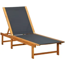 furnicato Sonnenliege 200 x 66 x 0 cm Braun
