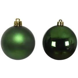 MARELIDA Weihnachtskugel bruchfest 6cm Christbaumkugeln glänzend matt grün 12St