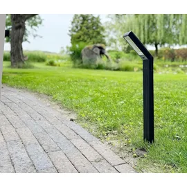 ChiliTec Wegeleuchte Kunststoff 78 cm inkl. Dämmerungssensor schwarz