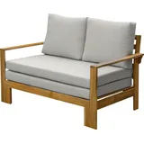 Primaster Loungebett Capri Sonnenliege 141 x 130 x 35 cm Braun